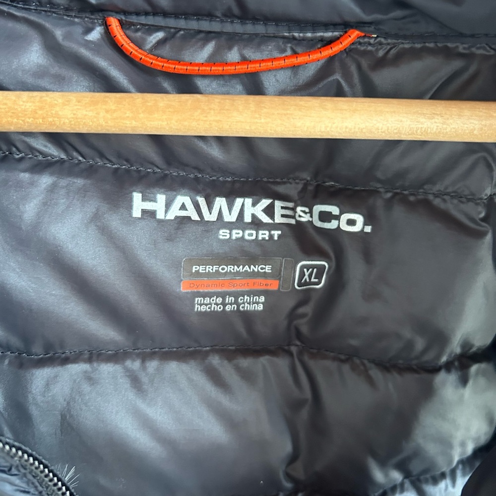 Hawke & Co. Down Packable Vest, size XL, black